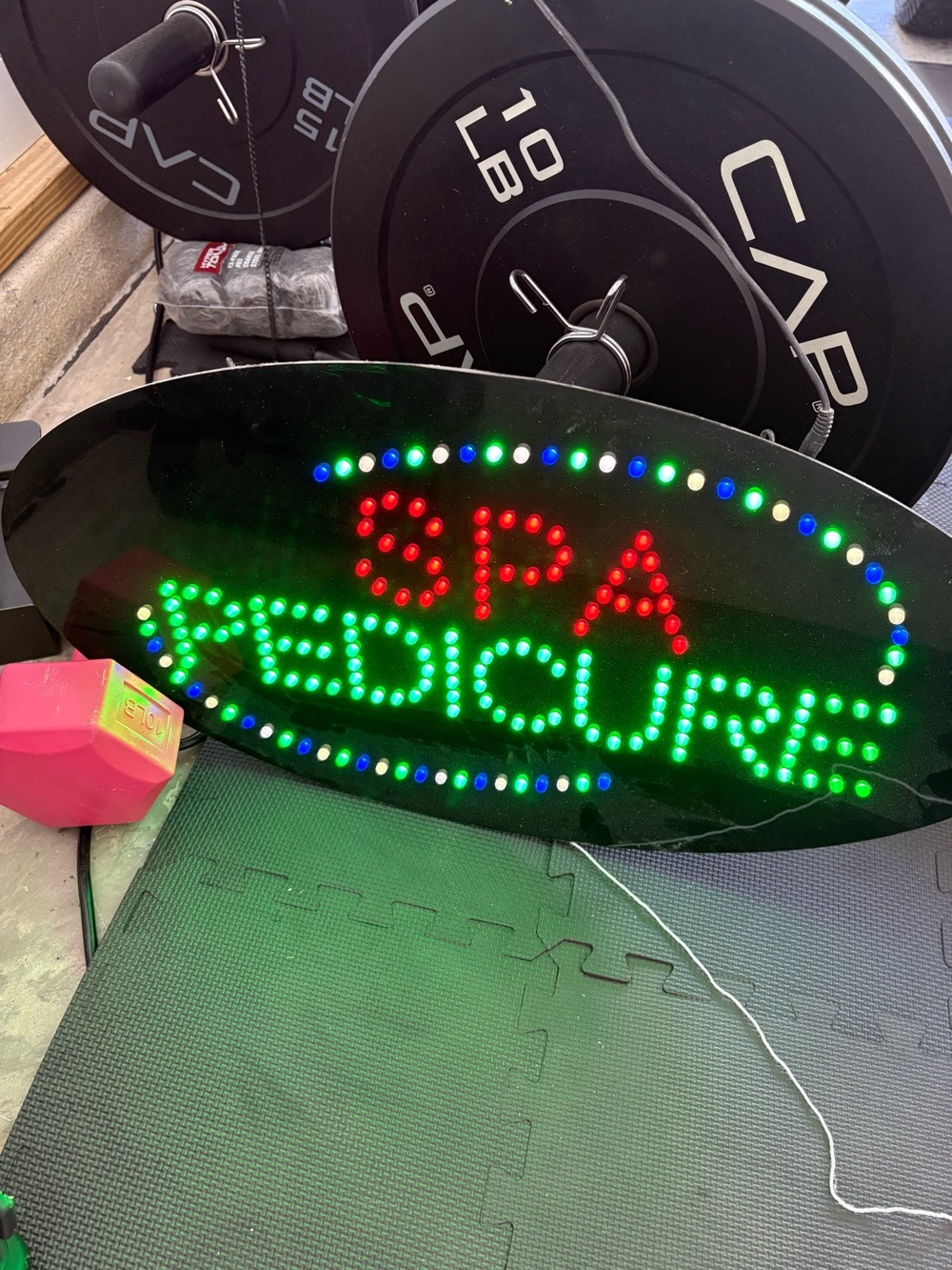 Spa Pedicure Sign - Green and Red